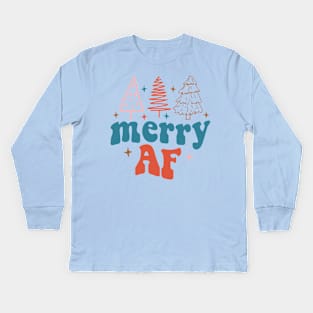 Merry AF Kids Long Sleeve T-Shirt